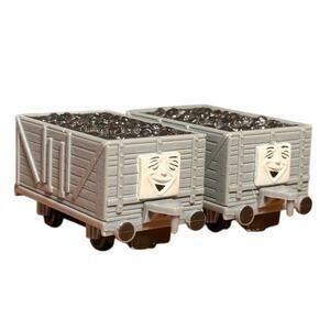 Vintage ERTL Thomas & Friends Diecast Troublesome Trucks Pair 1990 Grey Coal Car